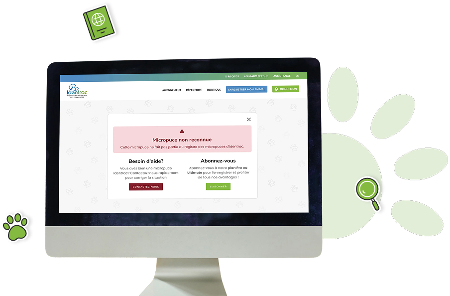 2. Recherche dans le compte pro Identrac